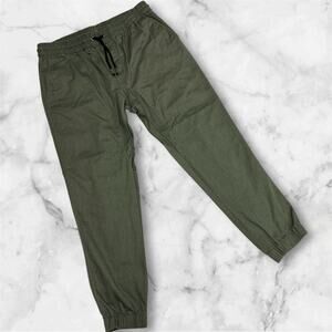 Silver Lake Twill Jogger Pants Men's Pull On Green Mid Rise Size X-Large Scoop